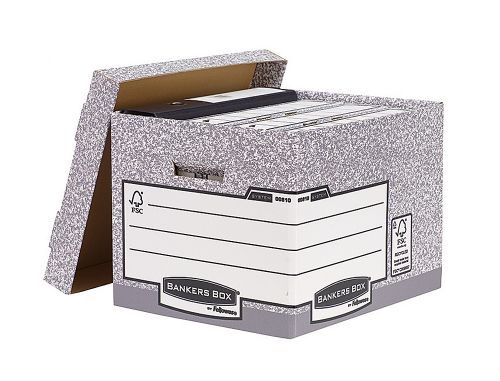 Caixa para arquivo morto fellowes em cartao reciclado capacidade 4 caixas de arquivo formato din a4 333x292x404 mm cor c , Fellowes , 78289 , 5016291008101
